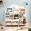 VEELOK 3 Tier Kids Bookshelf Bookcase, House Shape Book Shelf
