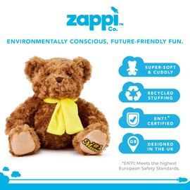 Zappi Co No. 1 Mum Classic Bear (28-30 cm) Childrens Stuffed Soft Cuddly Safari animals Collection Plush Teddy New Born Child First kid
