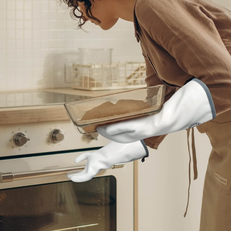 Barbecue Mitts, Silicone Oven Gloves, Heat Resistant Oven Gloves with
