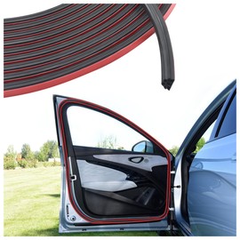 16.4Ft Automotive Weather Stripping,Upgrade Soundproofing Car Door Seal Strip with 3 Layer Structure,Universal Car Accessories Rubber Driver Door Seal for Car Door/Hood (16.4Ft)