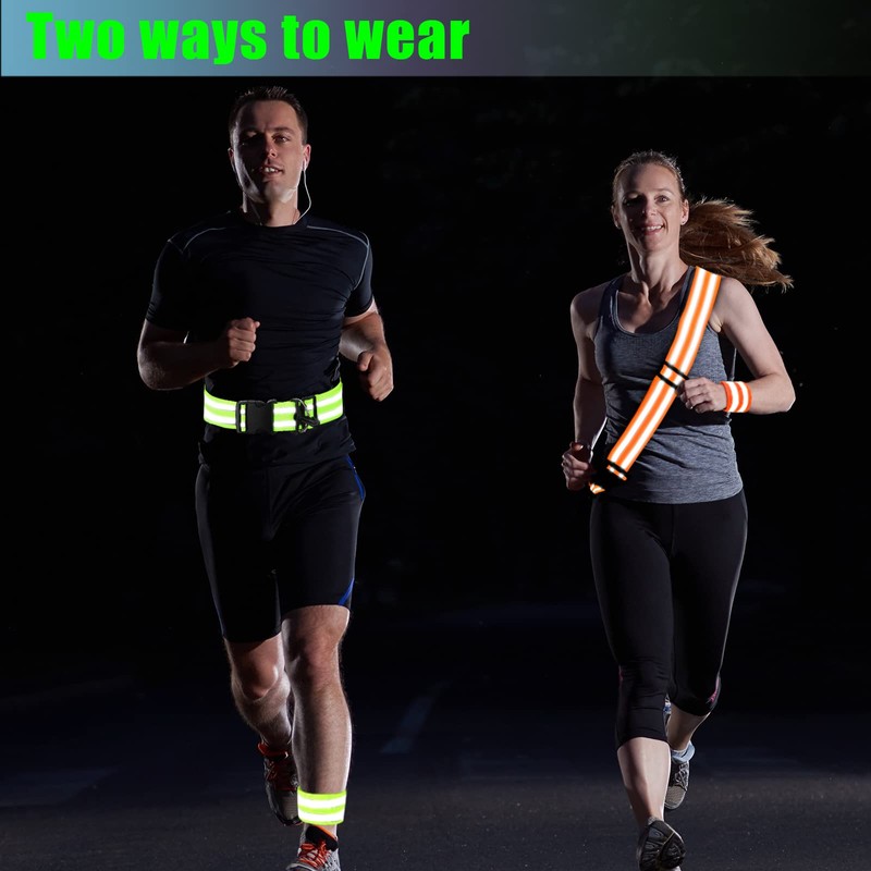 Saintrygo 6 Pcs Reflective Sash for Walking at Night Reflective