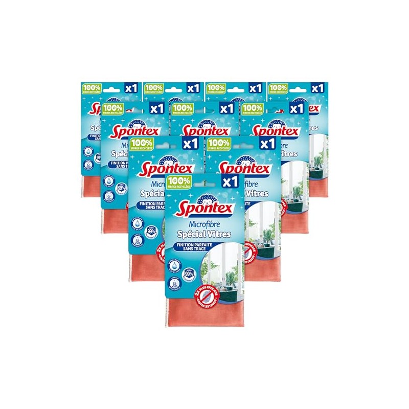 Spontex - Microfibre Window Cleaning Cloths (40 x 40 cm)