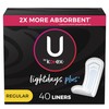 Kotex Lightdays Plus Absorbent Liners, 40 Count
