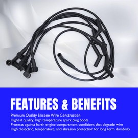 OXCANO 671-6112 Ignition Spark Plug Wires Set of 6 Compatible with Ford Ranger 2001-2002, Mazda B3000 2001 2002 2003 2004 2005