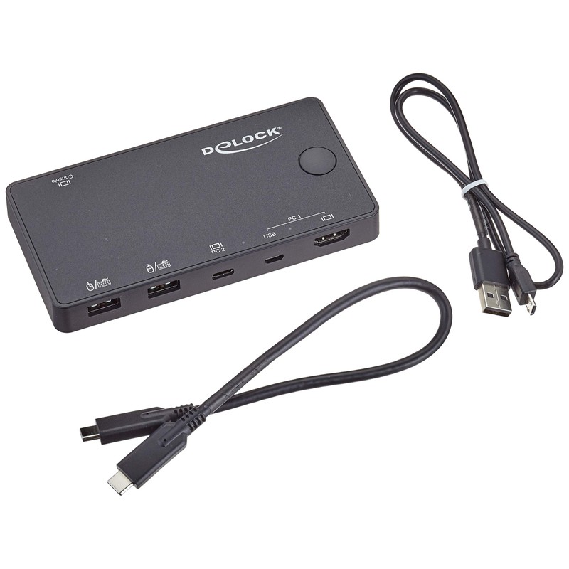 Delock 11477 HDMI / USB-C KVM Switch 4K 60Hz with