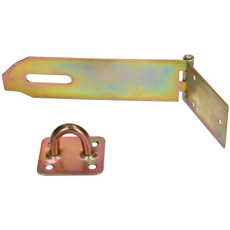 KOTARBAU® Hasp with Padlock, 3 Different Sizes, Yellow Galvanised, Overflow