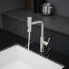 Modern Stainless Steel Single Handle Pull Out Kitchen Sink Faucet