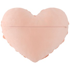 JWH Flower Valentines Throw Pillow Cover Decorative Heart Accent Pillow Case Floral Cushion Handmade Pillowcase for Couch Bed Bedroom 14x16 Inch Peach Pink