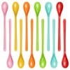 Ferenando 12 Pcs Coloured Long Plastic Spoons 18.5cm with 6