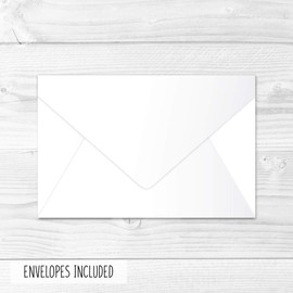 24 Chalkboard Thank You Cards With Envelopes, Great Note For Adult Funeral Sympathy or Gift Gratitude Stationery Supplies For Grad, Birthday, Baby or Rustic Bridal Wedding Shower For Boy or Girl