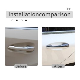 momocar Carbon Fiber ABS Side Door Handle Trim For Benz W205 W213 X253 C E GLC Class 15+