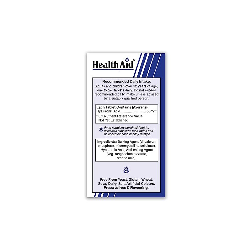 HealthAid Hyalluronic Acid 55mg - 30 Tablets