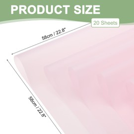 PATIKIL Flower Gift Wrapping Paper, 20 Sheets Waterproof Bouquet Paper Wrap Florist Supplies Packaging Floral Papers for Wedding DIY Craft Valentine Mother's Day, Light Pink