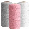3 Rolls 2 mm x 100 m Cotton Macrame Cord