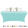 Blue Spandex Tablecloths 4ft for Rectangle Table,Stretchable Tablecloth Washable Table