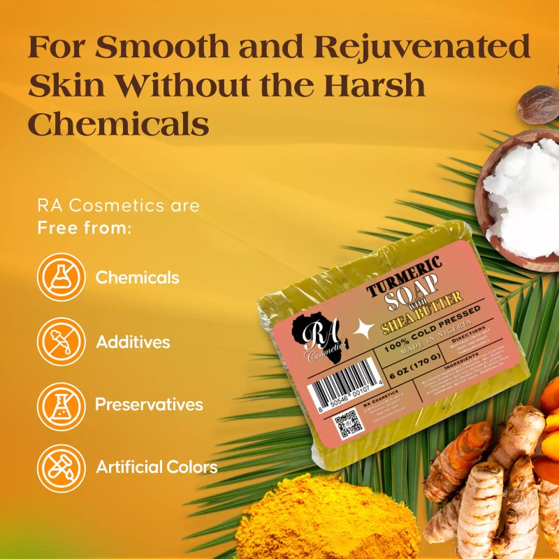 RA Cosmetics - Natural Handmade Turmeric With Shea Butter Bar