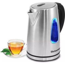 Elite Gourmet EKT-1271 Ultimate 1.7 Liter Electric Kettle – Stainless Steel