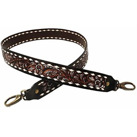 CHALLENGER Western Antique Floral Tooled Leather Replacement Shoulder Strap 115FK13