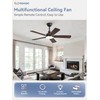 ZMISHIBO 44" Ceiling Fans with Lights, Black Modern Ceiling Fan