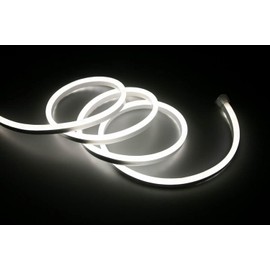 I Lumos Plug & Play Pure White Neon LED Strip Light 240V AC with UK Plug Bundle 9W/m LEDs Waterproof Flexible for Indoor & Outdoor Decor [Installation Kit Included] (3 Metre)