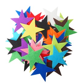 Playfully Ever After 3 inch Mixed Color Assortment 40pc Felt Star Stickers