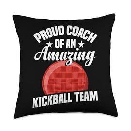 Kick ball with Pump Kickball Ball Red Kickball Kickball Team Throw Pillow
