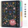 Taja Spiral Notebooks for Work 5 Subject Notebook with Removable