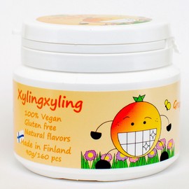 Xylingxyling - Finnish Xylitol Pastille - 100% Vegan, Sugar-Free, Gluten Free, Natural Flavours for Dental Care and Fresh Breath, 90 g/160 Pieces x 4 Pack (Grapefruit)