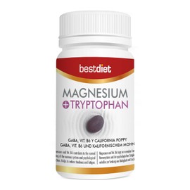 BestDiet - Magnesium + Tryptophan - Maintains an Optimal State of the Central Nervous System: Important for Regulating Blood Pressure - Pack of 3 Bottles of 30 Capsules