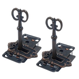 Waziaqoc 2 PCS Vintage Furniture Lock, Cabinet Cupboard Decorative Lock Case Box Lock for Secure Storage