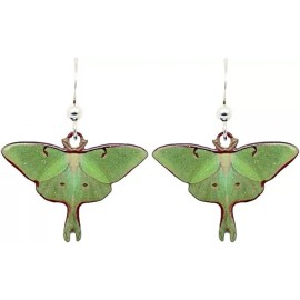 D'ears Luna Moth Earrings by d ears Non-Tarnish Sterling Silver French Hook Ear Wire