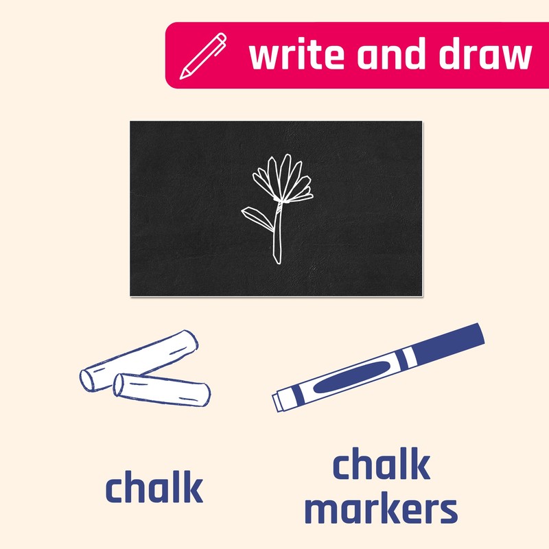 20-Pack, Large Chalkboard Sticker Labels Sheet, Erasable and Reusable -