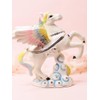 JFYSJ Hand Painted Enameled Jeweled Angel Horse Unicorn Figurines Trinket