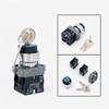 Latching Push Button Switch, 2 Position 22mm Self-locking Switch Lock
