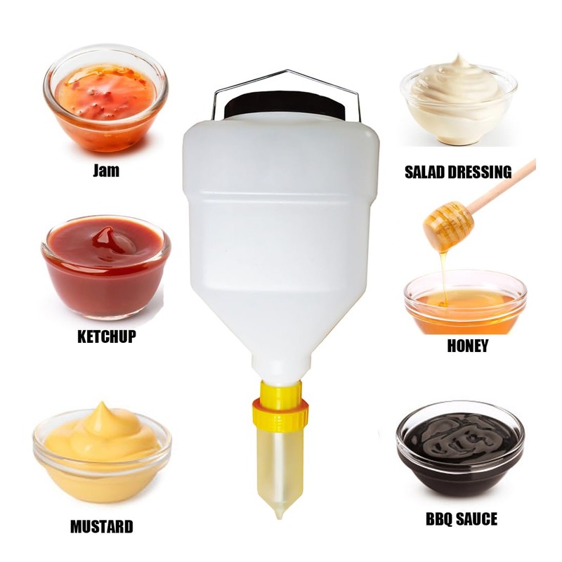 vitasunhow Sauce Dispenser, Refillable Sauce Squeeze Bottle and Leak Proof