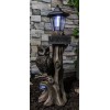 Ebros Forest Guardian Night Owl Welcome Sign Statue With Solar