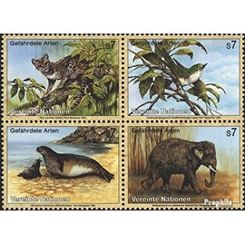Prophila Collection UNO - Vienna 162-165 4 Pad (Complete Edition) 1994 Endangered Animals (Stamps for Collectors) Mammar Other