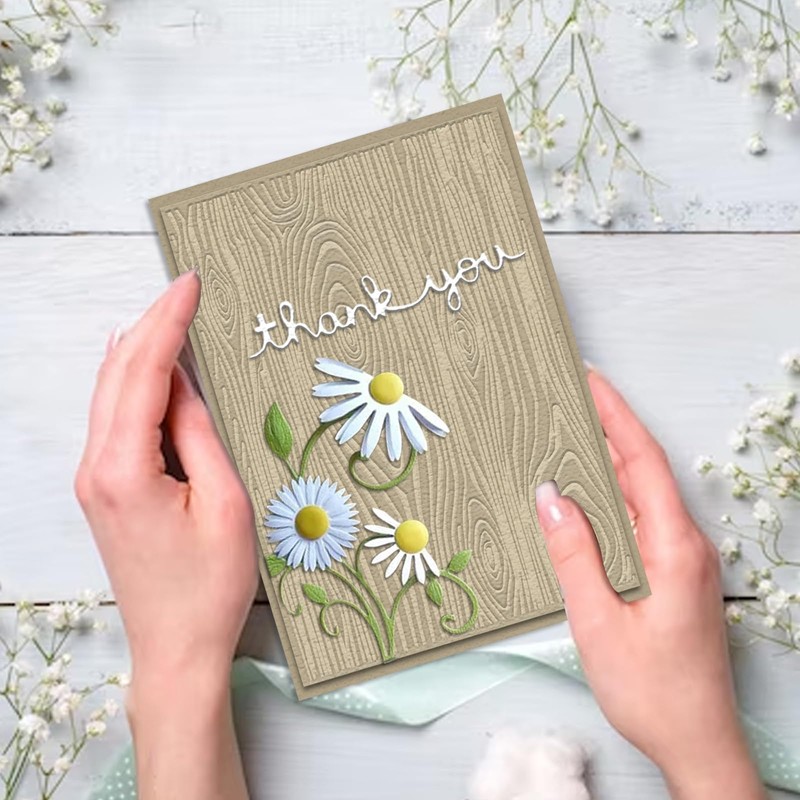 Glodecart Tree Annual Ring Background Embossing Folder, Plastic Textured Impressions