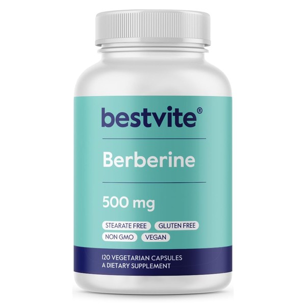 BESTVITE BESTVITE Berberine 500mg Per Capsule (120 Vegetarian Capsules) -
