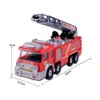 Mini Simulation Aerial Ladder Truck Model Vehicle Fire Fighting Car