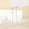 Silver Bow Chain Earrings Bow Tassel Earrings for Women Sliver