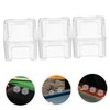 Outanaya 3pcs Clear Acrylic Pool Chalk Box Sealed Billiard Chalk