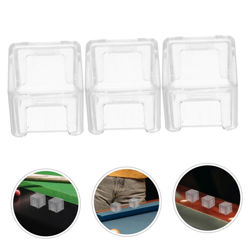 Outanaya 3pcs Clear Acrylic Pool Chalk Box Sealed Billiard Chalk