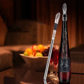 Varilla enfriadora de Vino de Acero Inoxidable, Disfrute de Vino frío en Cualquier Momento y en Cualquier Lugar, decantador de Vino con aireador, Varilla enfriadora de Vino