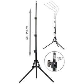 Lunartec Camera Tripod: Universal Tripod with 1/4 Inch Thread, 60-150 cm High (Tripod for Plant Lamp)