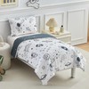 DuShow White Space Cot Bed Duvet Cover Set,Toddler Bedding Set