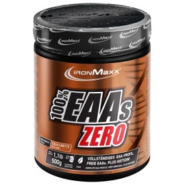 IronMaxx IronMaxx 100% EAAs Zero - Cola-Limette 500g Dose | EAA-Pulver, vegan und zuckerfrei mit allen 8 essentiellen Aminosäuren | fruchtiger Geschmack, frei von Konservierungsstoffen