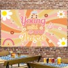 LOONELO Young Wild and Three Birthday Party Backdrop Banner with