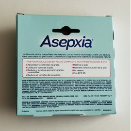Asepxia Maquillaje En Polvo Asepxia Anti Imperfecciones Tono Canela, 10 g, FPS 20