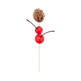 Restaurantware 6 x 0.7 x 0.7 Inch Party Toothpicks 500 Disposable Cocktail Skewers - Mini Pine Cone Decoration Sharp Tips Bamboo Decorative Cocktail Picks Durable For Garnishes Or Appetizers